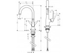 Kitchen faucet Hansgrohe Talis S 220, single lever, chrome- sanitbuy.pl