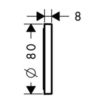 Podkładka dystansowa Hansgrohe do korekty w pionie 8 mm, chrome- sanitbuy.pl