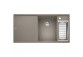 Zlew konglomeratowy + seat drewniana AXIA III 6 S Blanco Silgranit right komora 1000x510mm szampan- sanitbuy.pl