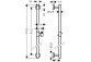 Shower rail Hansgrohe Unica Comfort 0,90m chrome- sanitbuy.pl