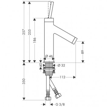 Mixer Axor Starck basin with handle cylindrical- sanitbuy.pl