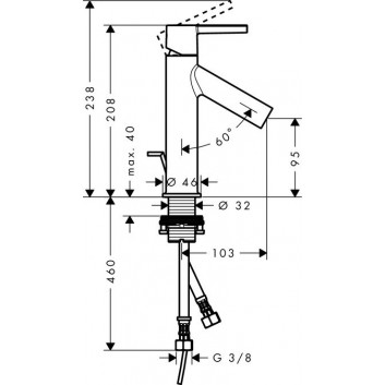 Washbasin faucet Axor Coolstart single lever DN15, chrome- sanitbuy.pl