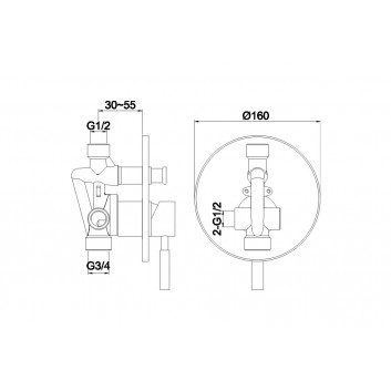 Mixer bath-shower Kohlman Roxin concealed, chrome- sanitbuy.pl