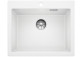 Zlew konglomeratowy Pleon 6 Blanco Silgranit 615x510 mm korek InFino z sitkiem, perłowoszary- sanitbuy.pl