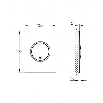 Flush button uruchamiający Grohe Arena Cosmopolitan S, chrome- sanitbuy.pl