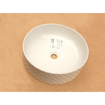 Washbasin 44x14.5 cm countertop white mat Art Ceram Rombo- sanitbuy.pl