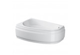 Asymmetric bathtub Cersanit Joanna New 160x95 cm left, white