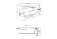 Asymmetric bathtub Cersanit Joanna New 160x95 cm left, white- sanitbuy.pl