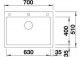 Blanco Pleon 8 Zlewozmywak granitowy Silgranit PuraDur jednokomorowy 70x51 cm without pop-up, antracytowy - sanitbuy.pl