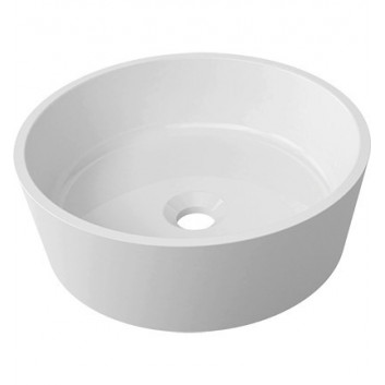 Countertop washbasin Omnires Marble+ 38x12,4 cm white- sanitbuy.pl