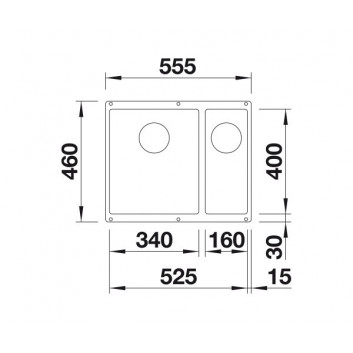 Zlewozmywak Blanco Subline 340/160-U Siligranit PuraDur 55,5x40cm LEWY without pop-up, kawowy- sanitbuy.pl