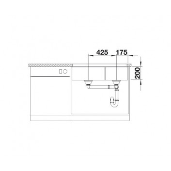 Zlewozmywak Blanco Subline 480/320-U Siligranit PuraDur 85,5x40cm 2 kom without pop, antracyt- sanitbuy.pl