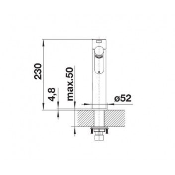 Kitchen faucet Blanco Ambis, stainless steel, szczotkowana- sanitbuy.pl