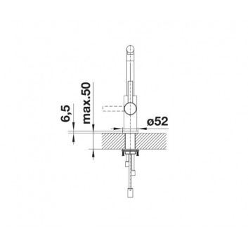 Kitchen faucet Blanco Lanora, stainless steel, szczotkowana- sanitbuy.pl