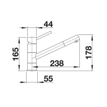 Kitchen faucet Blanco Kano-S with pull-out spray, chrome- sanitbuy.pl