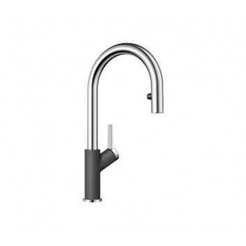 Kitchen faucet Blanco Carena-S Vario Siligranit-Look with pull-out spray, antracyt/chrome- sanitbuy.pl