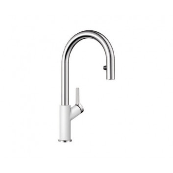 Kitchen faucet Blanco Carena-S Vario Siligranit-Look with pull-out spray, perłowoszary/chrome- sanitbuy.pl