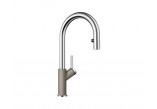 Kitchen faucet Blanco Carena-S Vario Siligranit-Look with pull-out spray, szampan/chrome- sanitbuy.pl