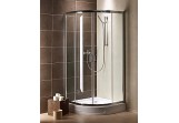 Cabin Radaway Premium Plus e1900 1000x800 mm asymmetric, semicircular with door dwuczęściowymi, glass transparent
