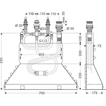 Set Axor Starck for installation on the tub for 4-hole mixer- sanitbuy.pl