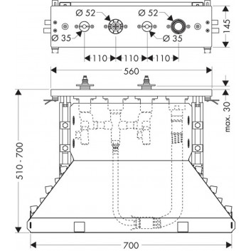 Set podstawowy Axor Starck for 4-hole mixer do montażu onto tiled surround- sanitbuy.pl