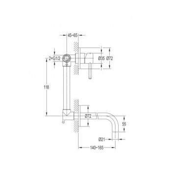 Washbasin faucet Omnires Y podtynkow, chrome- sanitbuy.pl