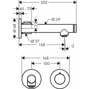 Washbasin faucet Axor Uno Select 165 concealed, chrome- sanitbuy.pl