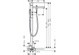 Bath tap Axor Uno freestanding spout 25,9cm holder Loop, chrome- sanitbuy.pl