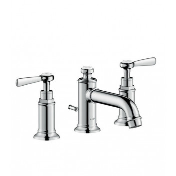 Washbasin faucet Axor Montreux two-handle 3-hole with cross handles, with pop-up waste, chrome- sanitbuy.pl