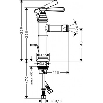 Washbasin faucet Axor Montreux 3-hole z lever handles concealed, chrome- sanitbuy.pl