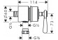 Shut-off valve Axor Montreux do węża FixFit Stop DN15, chrome- sanitbuy.pl