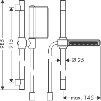 Shower set Axor ShowerSolutions wall mounted One 2jet 0,9m, chrome- sanitbuy.pl