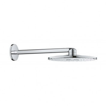 Overhead shower oval with arm concealed Grohe Rainshower 360 Duo white - sanitbuy.pl