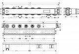 Set podstawowy concealed Axor ShowerSolutions for thermostatic module do 5 odbiorników, chrome