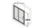 door sliding huppe aura elegance , 900 x 900 mm, glass silver mat , transparent- sanitbuy.pl