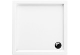 Square shower tray SCHEDPOL Corrina 80 cm white