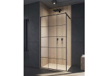 Shower cabin Walk-In Radaway Modo New Black II Factory 50, glass transparent, wys. 200cm, profil black- sanitbuy.pl
