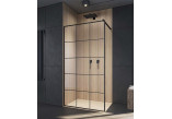 Shower cabin Walk-In Radaway Modo New Black II Factory 90, glass transparent, wys. 200cm, profil black- sanitbuy.pl
