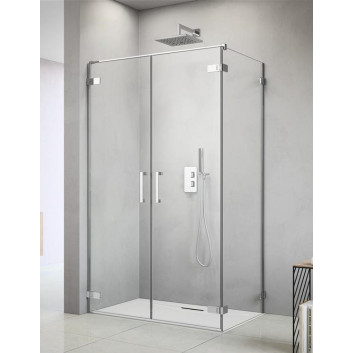 Door part left 1/2 Radaway Arta DWD+S 40x200 cm profil chrome, z zawiasem narożnym- sanitbuy.pl