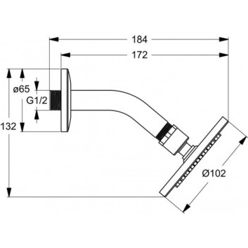 Overhead shower Ideal Standard Soft Rainshower fi 10cm, chrome- sanitbuy.pl