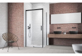 Door sliding Radaway Idea Black KDJ 130 LEWE 128-129.5x200.5cm, glass transparent, profil black