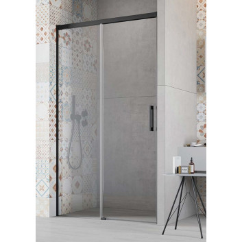 Door shower sliding Radaway Idea Black DWJ 100 Left 98.7-101.2x200.5cm, profil black, glass transparent- sanitbuy.pl
