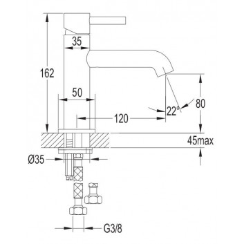 Washbasin faucet Omnires Y standing, złota- sanitbuy.pl