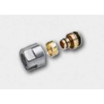 Złączki zaciskowe P.M.H. Danfoss do instalacji alupex 16x2 (set 2 sztuk) - chrome- sanitbuy.pl