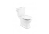 Bowl WC Roca Carmen Rimless do kompaktu 67x37cm drain double, white