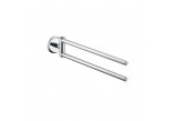 Hanger for towels Hansgrohe Logis double arm - brushed nickel