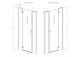 Door for recess installation Radaway Essenza New Black DWJS 110 cm left ze ściankami bocznymi S, profil black glass transparent- sanitbuy.pl