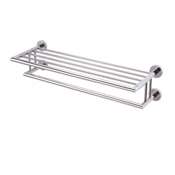 Shelf for towels Stella Classic with railing fixing 4-punktowe, chrome- sanitbuy.pl