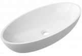 Countertop washbasin Omnires Siena L UN Marble+ 60x35cm, white