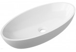 Countertop washbasin Omnires Siena L UN Marble+ 60x35cm, white- sanitbuy.pl